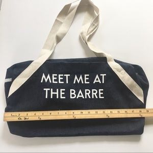 NEW BARRE Gym Bag Denim “MEET ME AT THE BARRE”